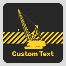 Construction Crane Square Sticker