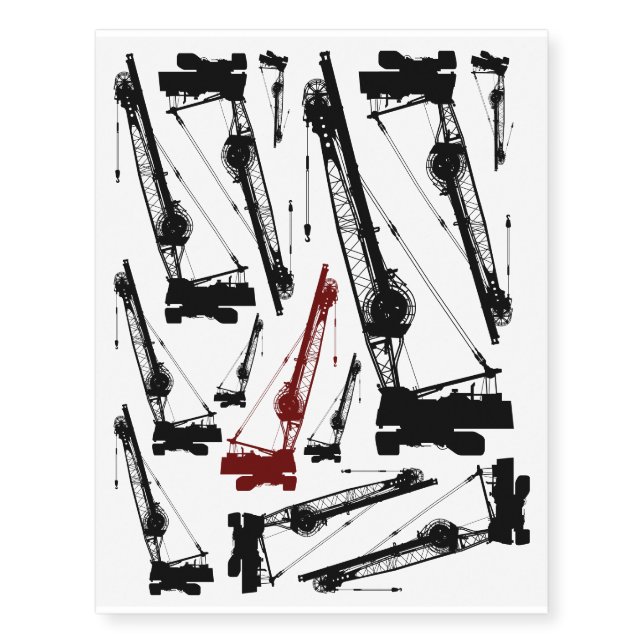 Construction Crane Temporary Tattoos (Front)