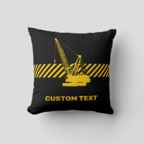 Construction Crane Throw Pillow