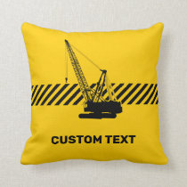Construction Crane Throw Pillow