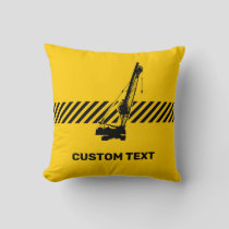 Construction Crane Throw Pillow