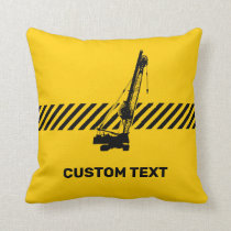 Construction Crane Throw Pillow