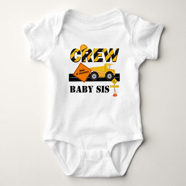 Construction Crew Baby-Sis Bodysuit Custom Wording (Front)
