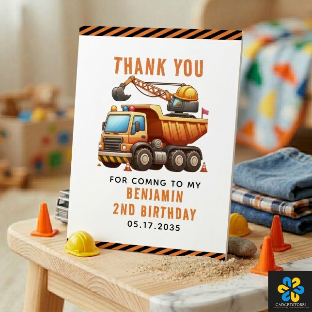 Construction Crew Dump Truck 2nd Birthday Foam Board (Construction Crew Dump Truck 2nd Birthday Foam Board
)
