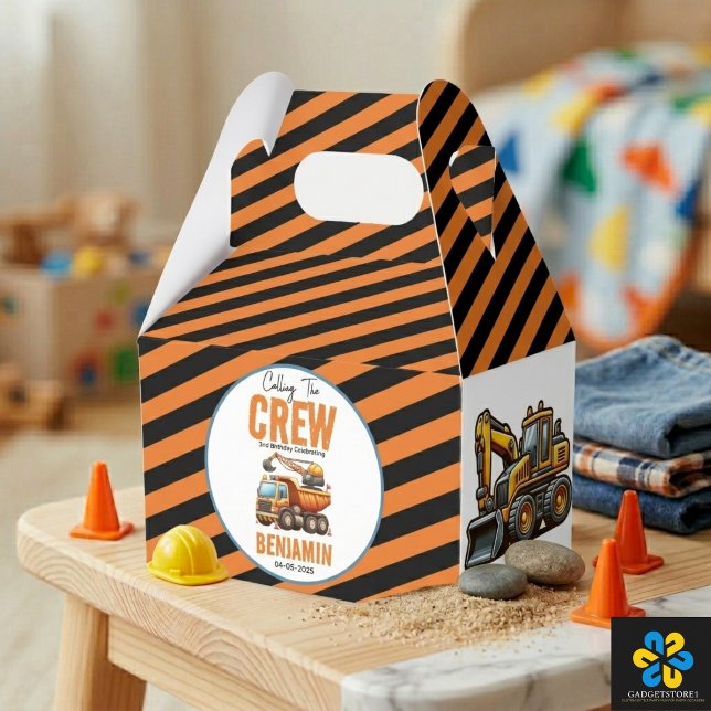 Construction Crew Dump Truck Boy 2nd Birthday Favor Boxes (Construction Crew Dump Truck Boy 2nd Birthday Favor Boxes
)