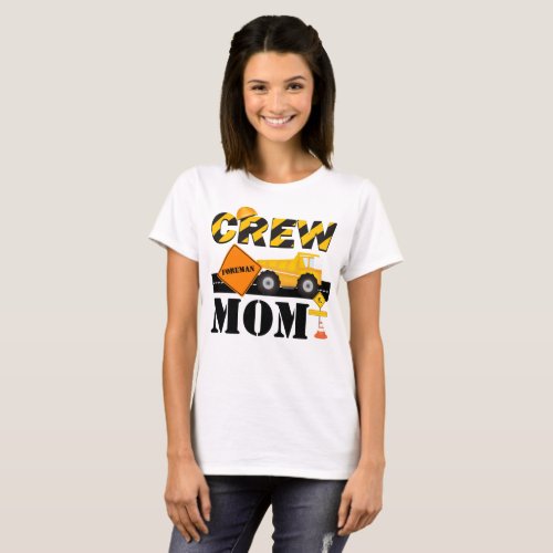 Construction Crew Family Shirt Personalize Wording
