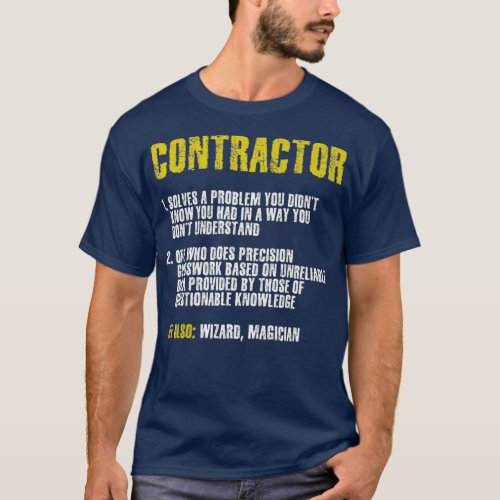 Construction Crew Funny Contractor Gift Premium T_Shirt