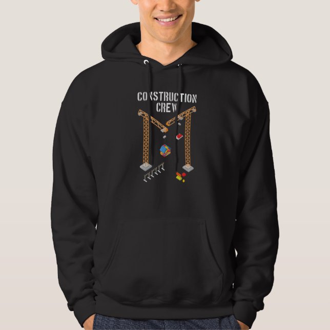 Construction Crew Master Builder Building Blocks B Hoodie (Front)
