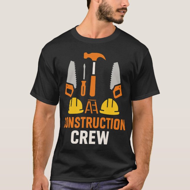 Construction Crew Tools Graphic T-Shirt (Front)