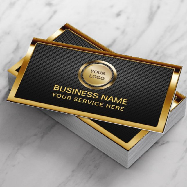 Construction Custom Gold Logo Professional Metal Business Card (Creator Uploaded)