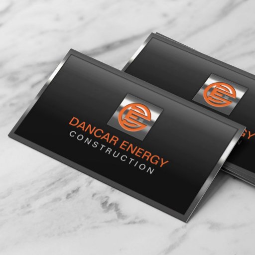 Customizable Construction Custom Logo Professional Metal Framed Business Card
