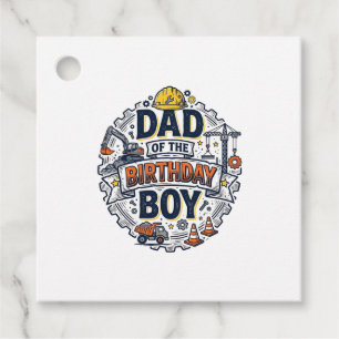 Construction Dad of the Birthday Boy Shirt Design_ Favor Tags