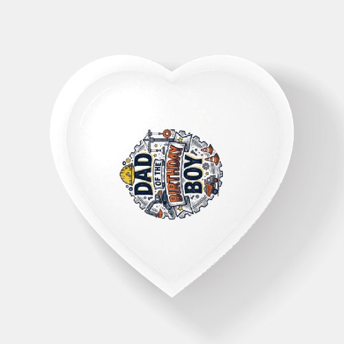 Construction Dad of the Birthday Boy Shirt Design_ Paperweight