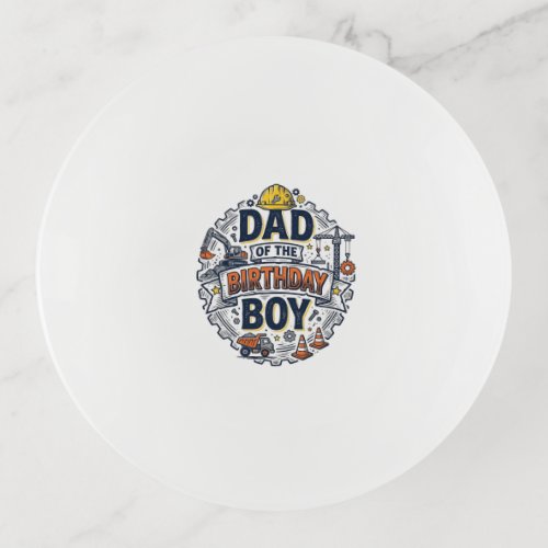 Construction Dad of the Birthday Boy Shirt Design_ Trinket Tray
