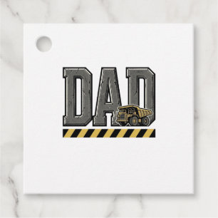 Construction Dad Vintage Engraving T-Shirt Design_ Favor Tags