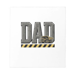 Construction Dad Vintage Engraving T-Shirt Design_ Notepad