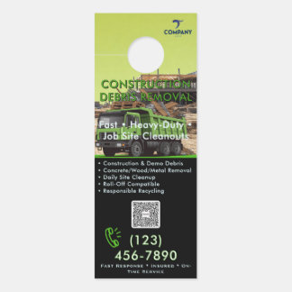 Construction Debris Removal Door Hanger - Job Site