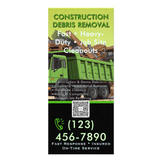 Construction Debris Removal Rack Card - Job Site 