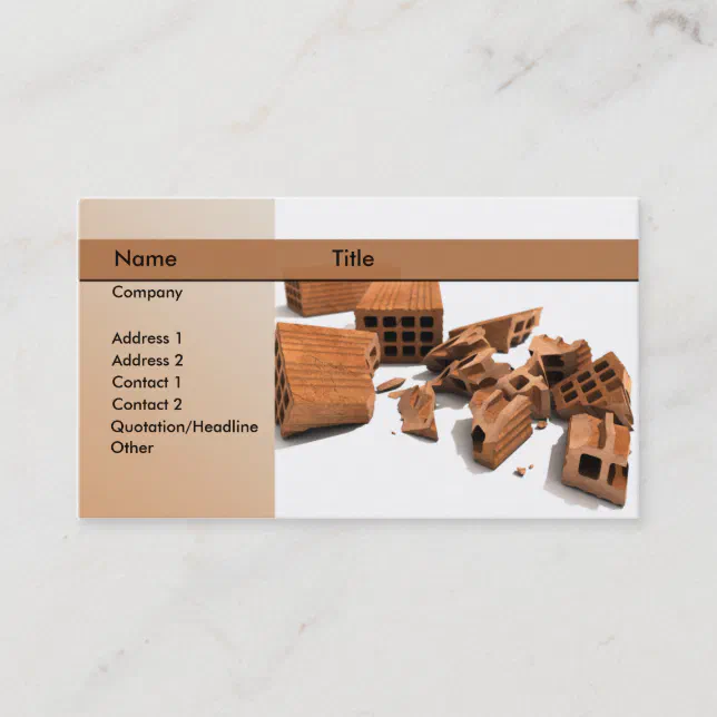 construction / demolition business card Zazzle
