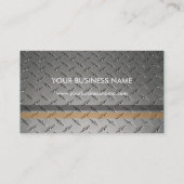 Construction | Diamond Plate Business Card (Back)