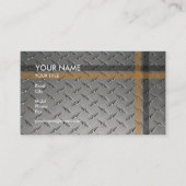 Construction | Diamond Plate Business Card (Front)