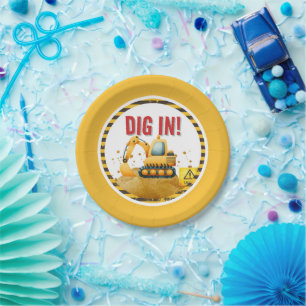 Construction Dig In Party Plate
