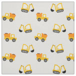 Construction Digger and Dump Truck Fabric