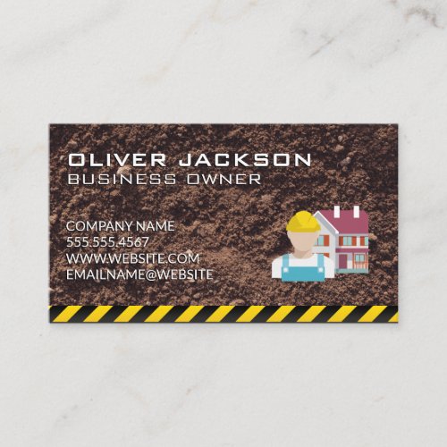 Construction  Dirt Business Card