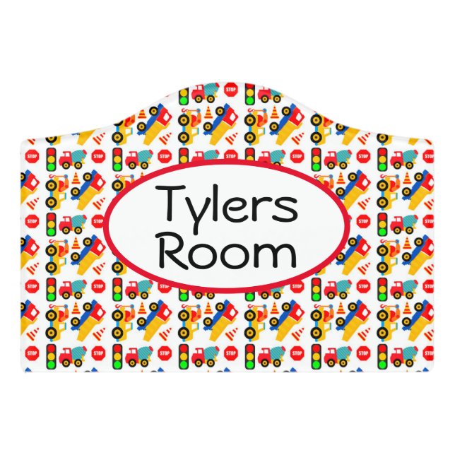 Construction Door Sign (Small Crest Front)