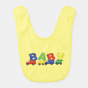Construction Dump Truck Baby Shower Boy Bib