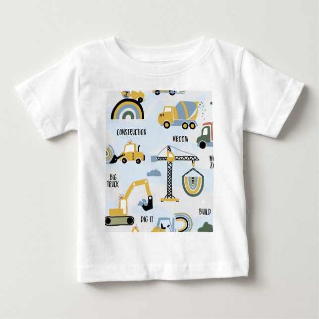Construction Dump Truck Baby T-Shirt (Front)