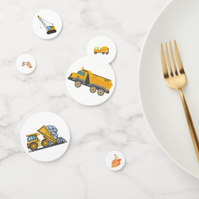 Construction Dump Truck Birthday Confetti (Group)