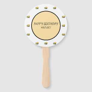 Construction Dump Truck Birthday Hand Fan