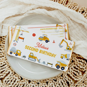 Construction Dump Truck Birthday Hershey Bar Favors