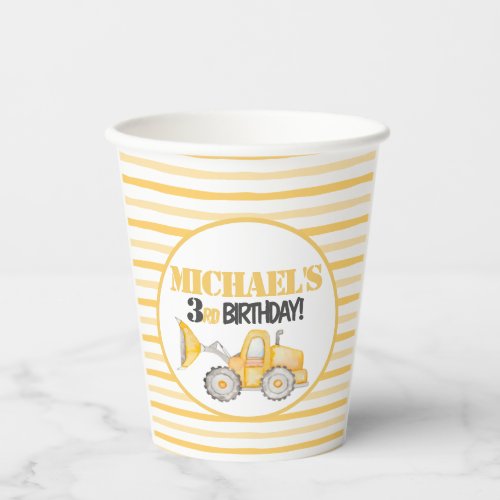 Construction Dump Truck Birthday Party Cups