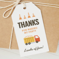 Construction Dump Truck Birthday Party Favor Gift