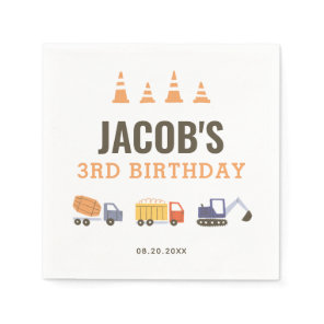 Construction Dump Truck Birthday Party Napkins