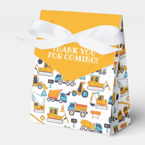 Construction Dump Truck Birthday Party Thank You Favor Boxes