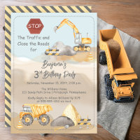 Construction Dump Truck Boy's 3rd Birthday Party