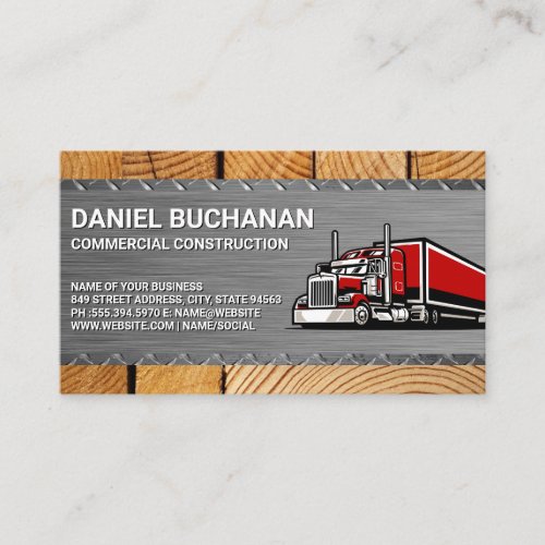 Construction | Dump Truck | Builder Business Card