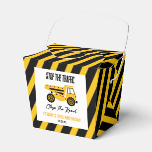 Construction Dump Truck Bulldozer Birthday Party Favor Boxes