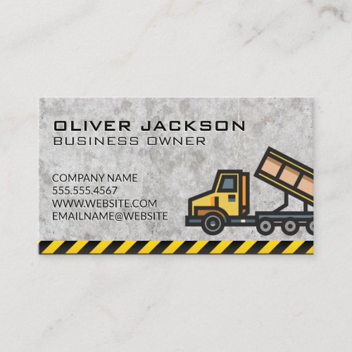 Construction  Dump Truck Business Card