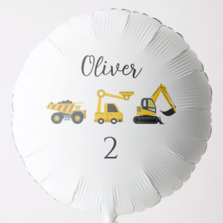 Construction Dump Truck, Crane & Excavator Balloon
