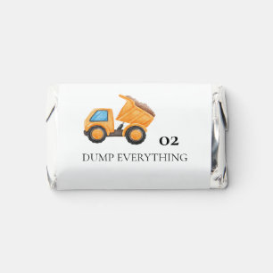 Construction Dump Truck Engine Any Age Birthday Hershey's Miniatures