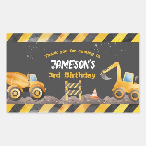 Construction Dump Truck Gable Box Label