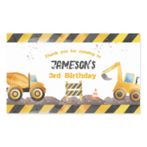 Construction, Dump Truck Gable Box Label