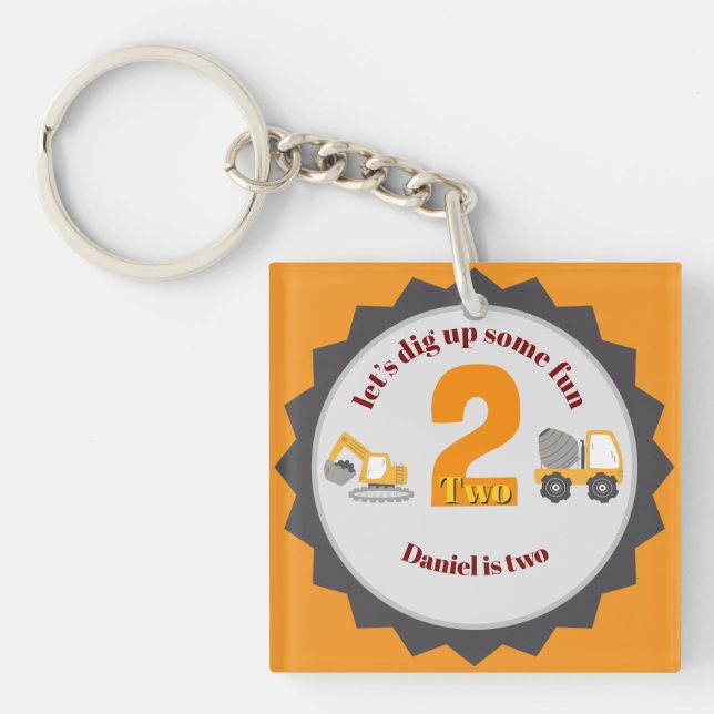 Construction Dump Truck Keychain (Front)