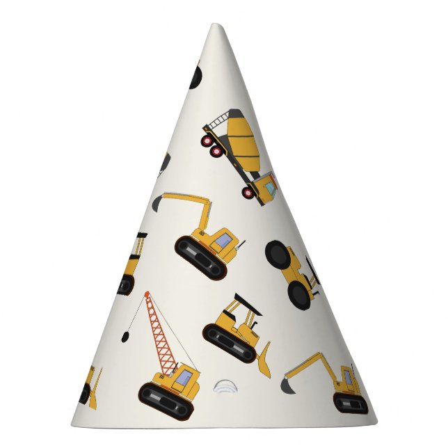 Construction Dump Truck Kids Birthday Party Hat (Right)