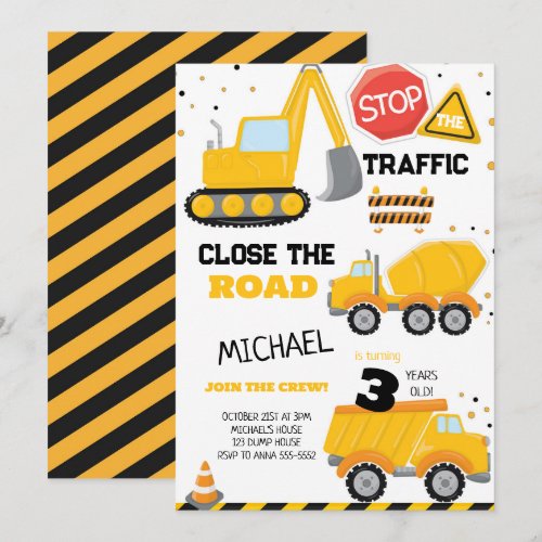 Construction Dump Truck Kids Birthday Party