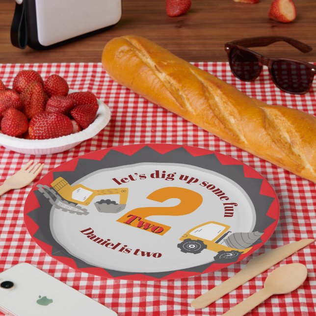 Construction Dump Truck Paper Plates (Picnic)